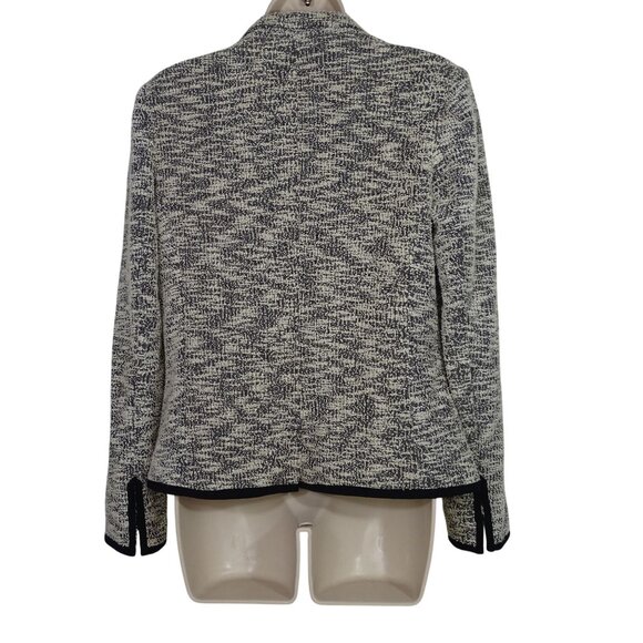 Cartonnier Anthoropologie Black White Tweed Blazer Jacket Women Size 10 Work - Picture 5 of 11